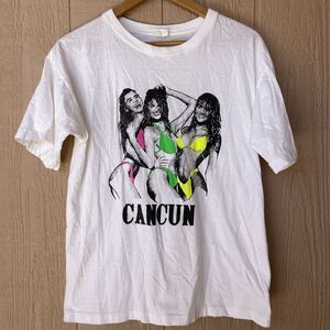 Vintage Single Stitch Cancun T-Shirt Bikini Babes Girls Neon 80-90’s Large sexy